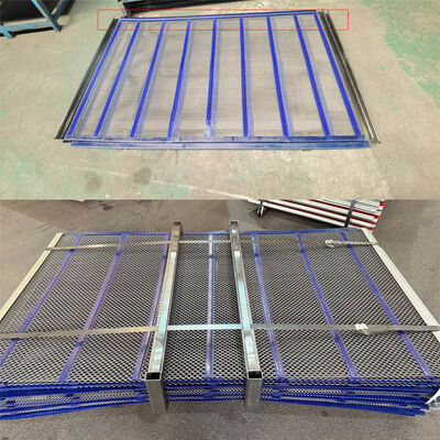 Self-cleaning Screen Mesh with Wrap Edge Design and Stainless Steel Wire Mesh + PU Strip for Adjustable Hole Size in Vibrating Screens