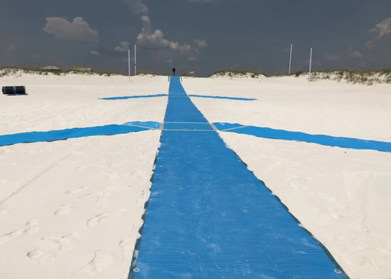 Heat Resistant Roll Out Polyester Mat For Beach Access