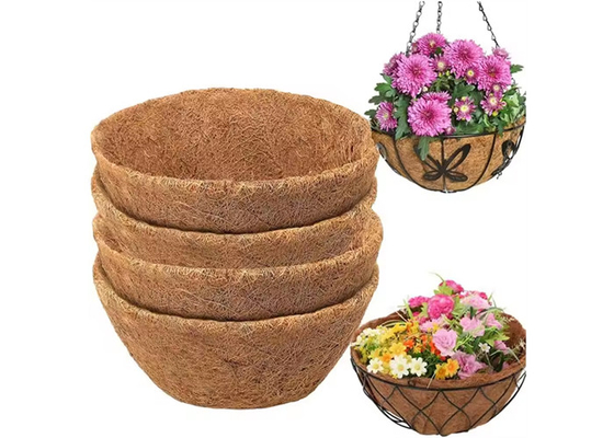 Round And Square Coconut Fiber Planter Pots Coco Handsing Basket