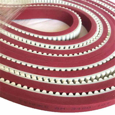 Synchronous Pu Timing Belt With Red Adhesive / Polyurethane Timing Belt