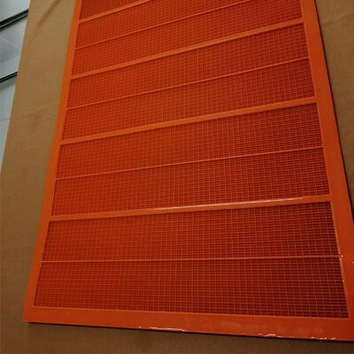 Orange PU Screen Panel 0.5mm Mesh 1040x700mm for Wet Sieving with High Wear Resistance