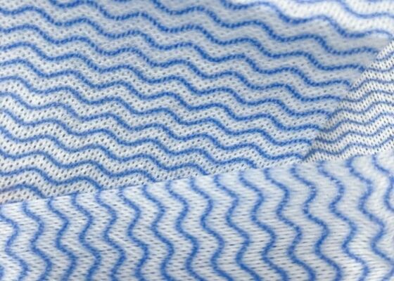 Viscose / PET Ultra Soft Customized Color Wave Pattern Spunlace Nonwoven
