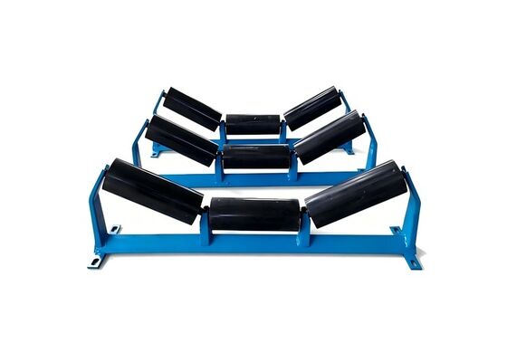 Rubber Disc Conveyor Roller Yellow Ring Wet Sand Conveyor Supporting System