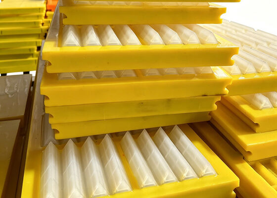 Industrial Strength Polyurethane Fine Aperture Screen Panel with Embedded Steel Frame for Tailings Treatment