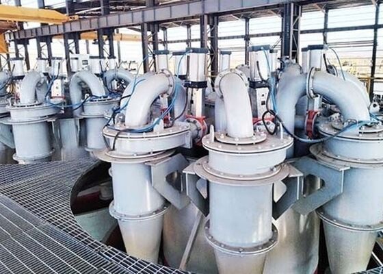 Mining Hydrocyclone Separator 250mm PU Cyclone For Iron Ore Grinding Classification Plant