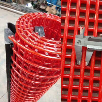 1x6mm 온도 크기로 PU로 코팅된 산업용 2.5mm 철 철도 튜플렉스 스크린