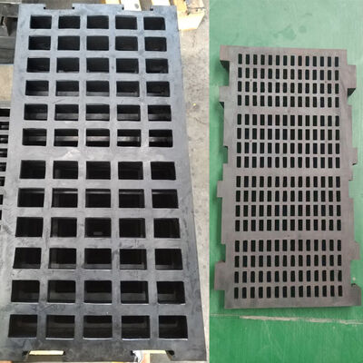 HUATAO 30mm 두께 305×305mm 岸硬度 40-60 석탄 탈수용 구금 방지 고무 스크린 패널