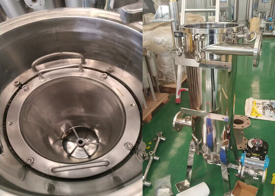 화학 용액 폭발 방지 내부 스크래퍼 자정 필터 하우징