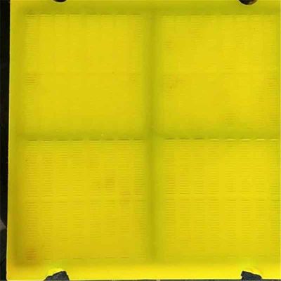 채광 탈수용 0.1mm 슬롯 개구부 및 305x305mm 크기의 강철 프레임 폴리우레탄 스크린 패널