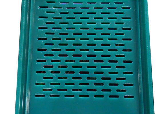 석탄 세척용 PU 플립 플롭 스크린이 있는 채광용 진동 스크린 메쉬, 고탄성 폴리우레탄 엘라스토머로 제작, 볼트 및 클램핑 시스템 포함, 맞춤형 색상 가능