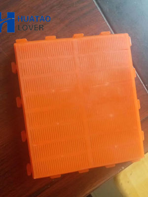 오렌지 MDI 및 TDI 0.125mm 개구부 PU 탈수 스크린 메쉬 (강철 프레임 및 자체 해제 개구부 포함)