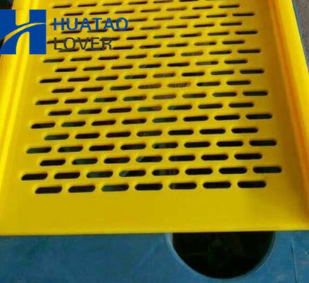 석탄 씻기를 위한 플립 플롭 매트 폴리우레탄 스크린 3x10mm 가늠구멍